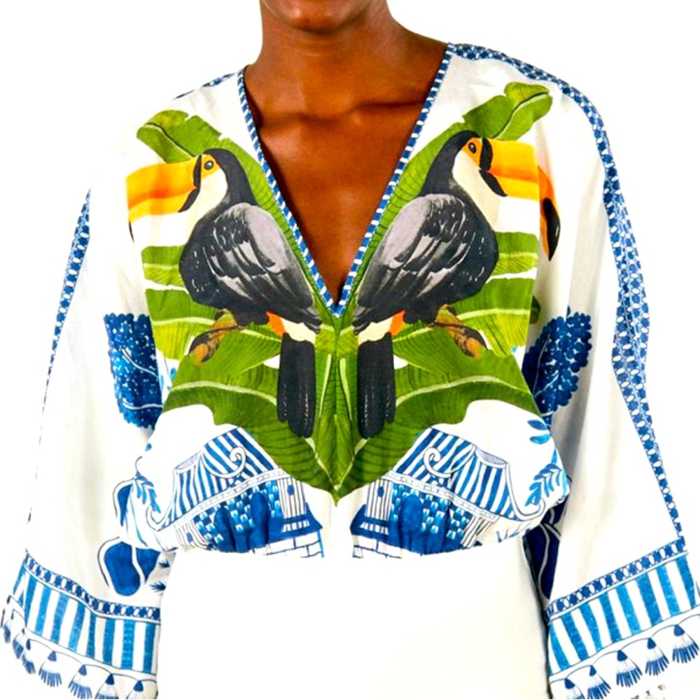 Farm Rio Ancient garden bodysuit - Size Small